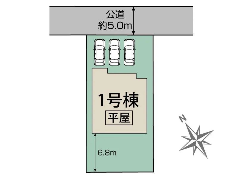 [新築住宅] 深谷市上野台 全1棟の区画図
