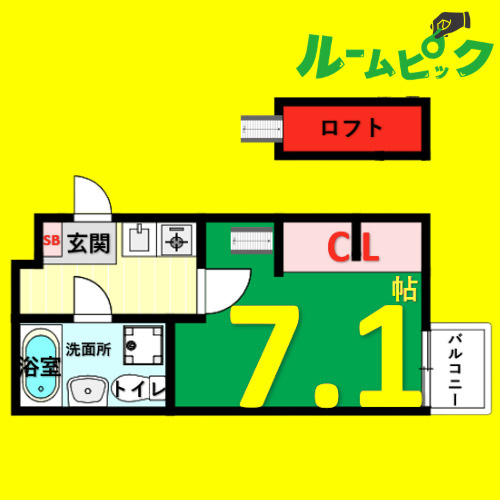 クラレーザ　名古屋市賃貸　仲介手数料無料の間取り