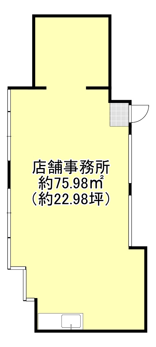 大阪市北区太融寺町の店舗事務所の間取り