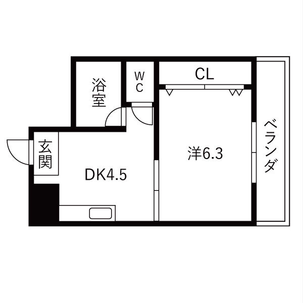 大阪市都島区都島北通１丁目の賃貸マンションの間取り