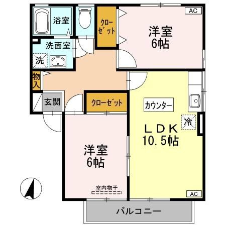 ヴェールメゾン　Ａ棟の間取り