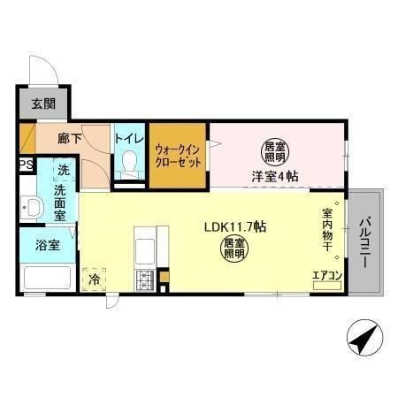 パークドオートム　Ａの間取り
