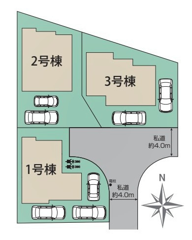 小平市天神町3丁目　全3棟　2号棟