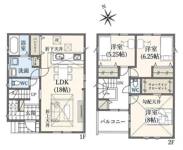 [新築住宅] 鶴ヶ島市脚折町 11期 全3棟の間取り