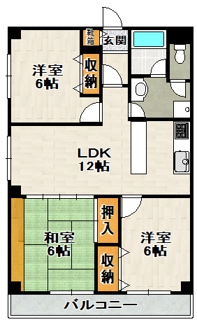 カワモヒルの間取り