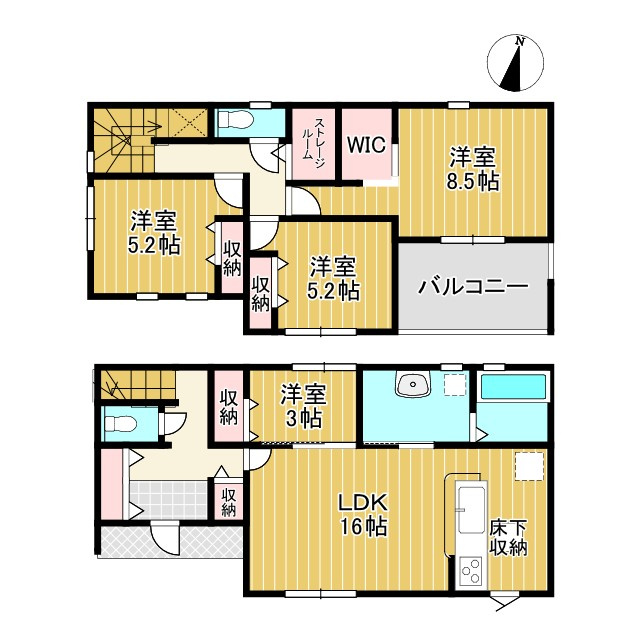 ●津市藤方 第7 新築戸建【全3棟】の間取り