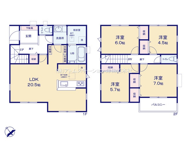 【間取り】 | アトムセレクト前原東６丁目第31号棟