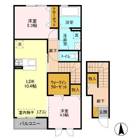 ピアヒルズ桜ヶ丘　Ｃの間取り