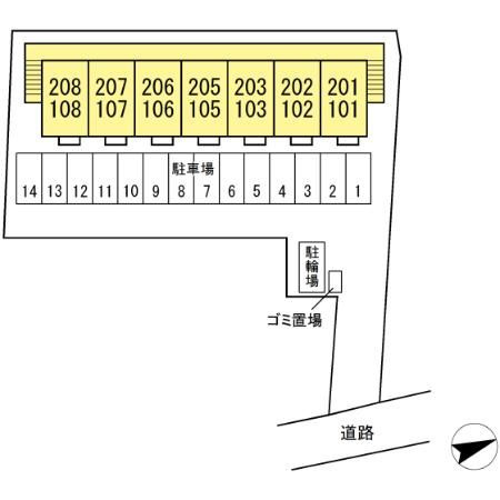 プランタンコリーヌⅡの区画図