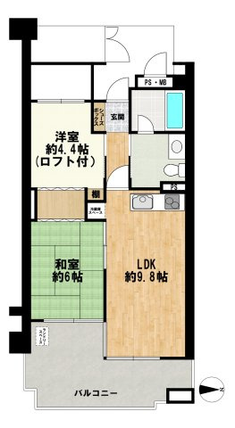 北武庫之荘フレックスの間取り