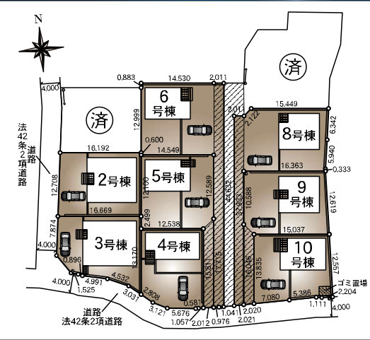 前橋市青柳町の区画図