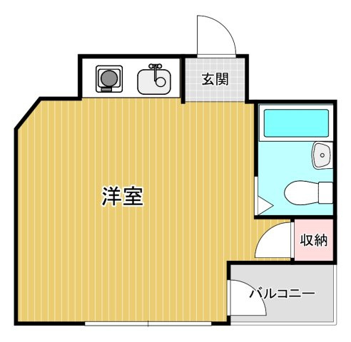 大阪市西区北堀江２丁目の店舗事務所の間取り