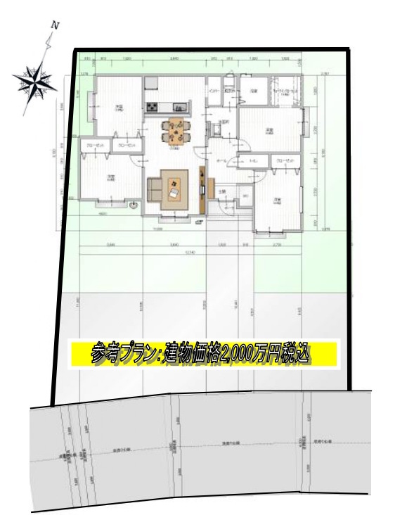 敷地面積101坪　売地　川越市小堤
