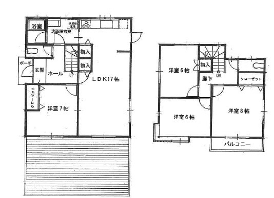 小田原市小竹　中古戸建の間取り