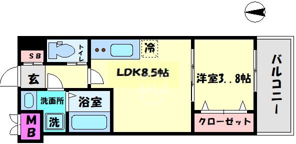 スプランディッド難波SOUTHの間取り|スプランディッド難波SOUTH　間取り