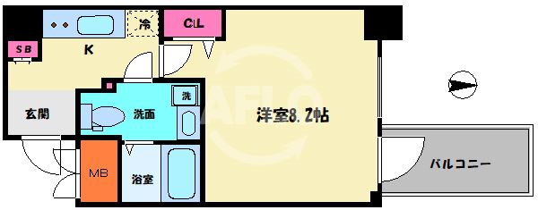 エグゼ難波南Ⅵの間取り|エグゼ難波南VI　間取り