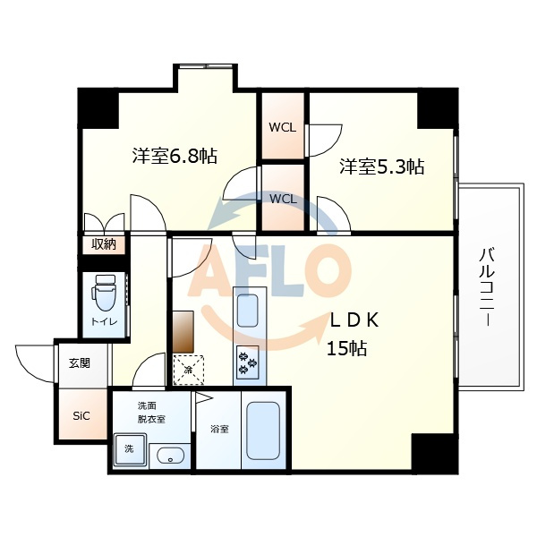 LEGALAND+ABENO SANMEICHOの間取り|LEGALAND+ABENOSANMEICHO　間取り