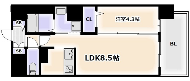 【間取り】 | サザンネスト住之江駅前