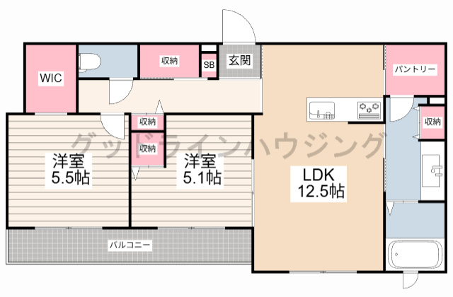 イグレック小野の間取り