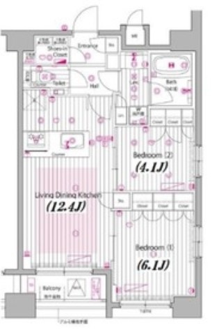 ガーラ・プレシャス東麻布の間取り