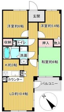 グローバル守山Ⅲ　4Fの間取り