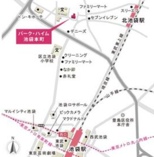 パーク・ハイム池袋本町の地図