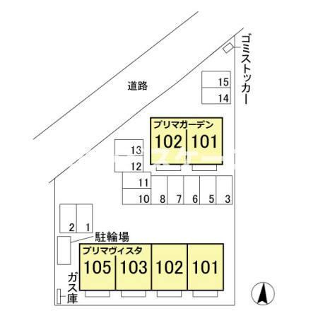 プリマヴィスタの区画図|高崎、前橋エリアのお部屋探しはエンドスケープまで！お客様の理想お聞かせ下さい♪