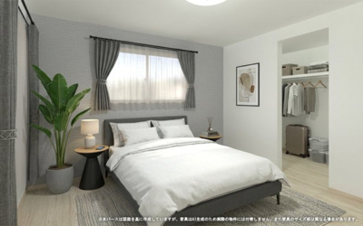 【完成予想図】 | ワイウッドコート深谷市岡第15期　新築住宅 | 【主寝室　イメージパース】
※画像は設計図面を基に作成したイメージです。