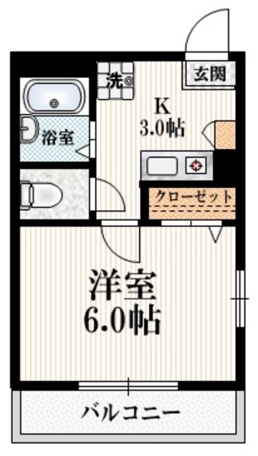 オークヒルズ早稲田の間取り|★角部屋２面窓あり★