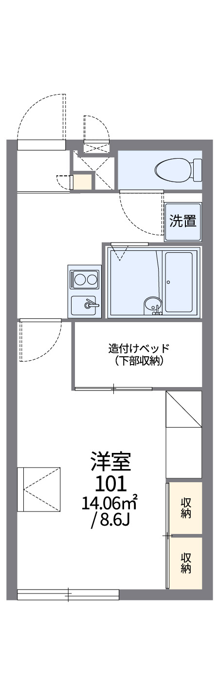 レオパレスムカイハラの区画図|画像2
