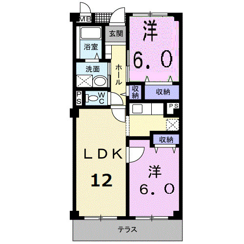 ハーヴェスト　２１の間取り|間取図