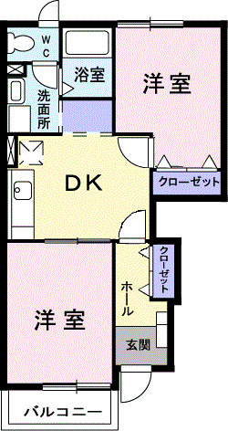 フラワ　Ｉの間取り|間取図