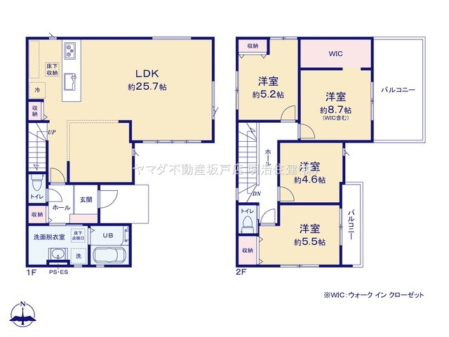 川越市霞ケ関北23期　新築戸建の間取り