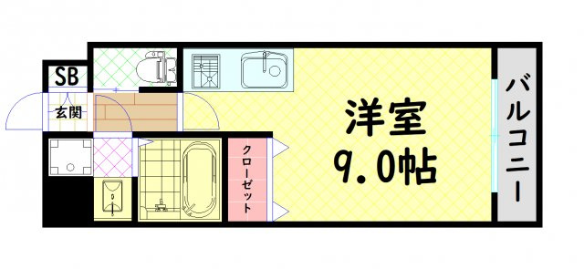 【間取り】 | ブラービ阿波座