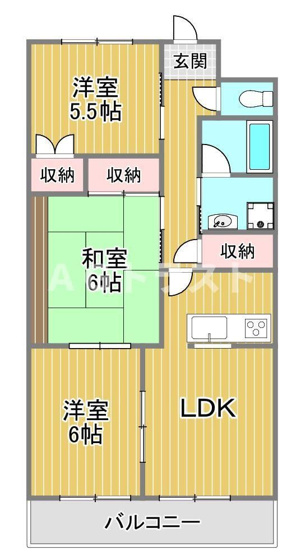 【間取り】 | ロマーナ弐番館