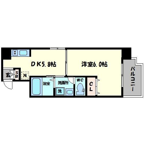 GALLERY谷町の間取り|GALLERY谷町（ギャラリー谷町）　開放感ある間取り