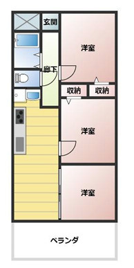 神戸市中央区山本通２丁目の賃貸マンションの間取り