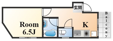 神戸市灘区日尾町３丁目の賃貸マンションの間取り
