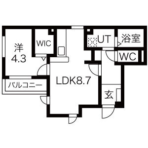 神戸市灘区篠原中町４丁目のアパートの間取り