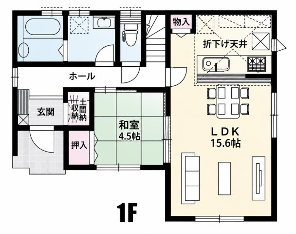 鴻巣市原馬室(1区画) 1号棟の間取り