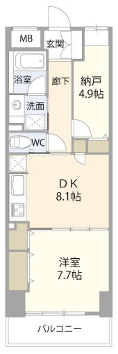 オーベルグランディオ萩中２号棟の間取り|間取り