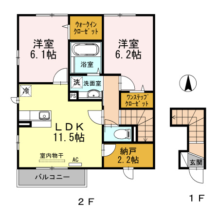 フロンティアA棟の間取り