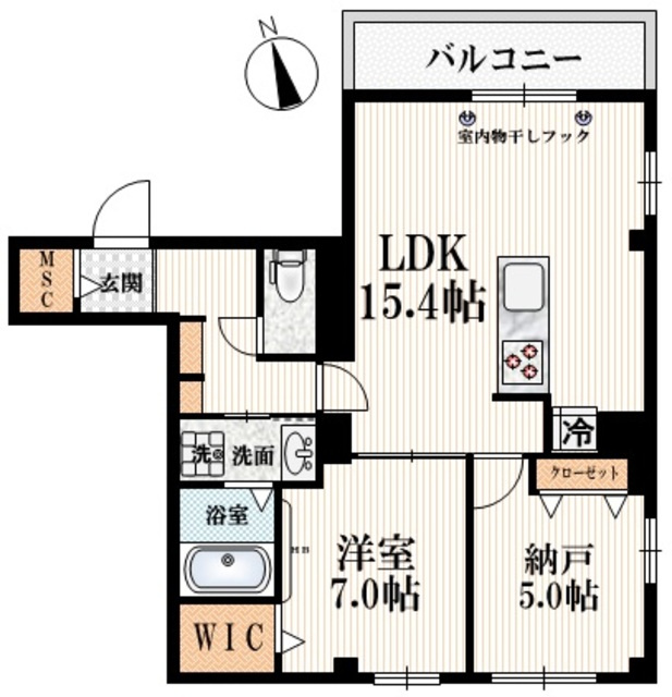トレゾール神楽坂の間取り|★ウォークイン収納付き１ＳＬＤＫ★