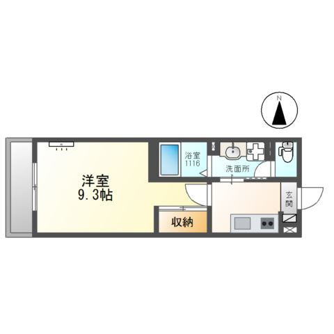 旭区清水１丁目アパート新築工事の間取り