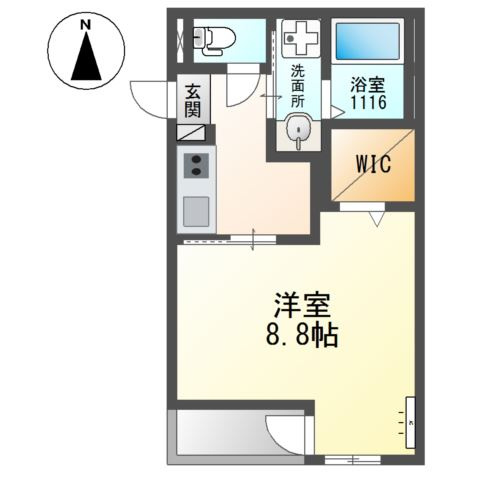 旭区清水１丁目アパート新築工事の間取り