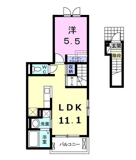 ウッディ　パレットの間取り|間取りです。
