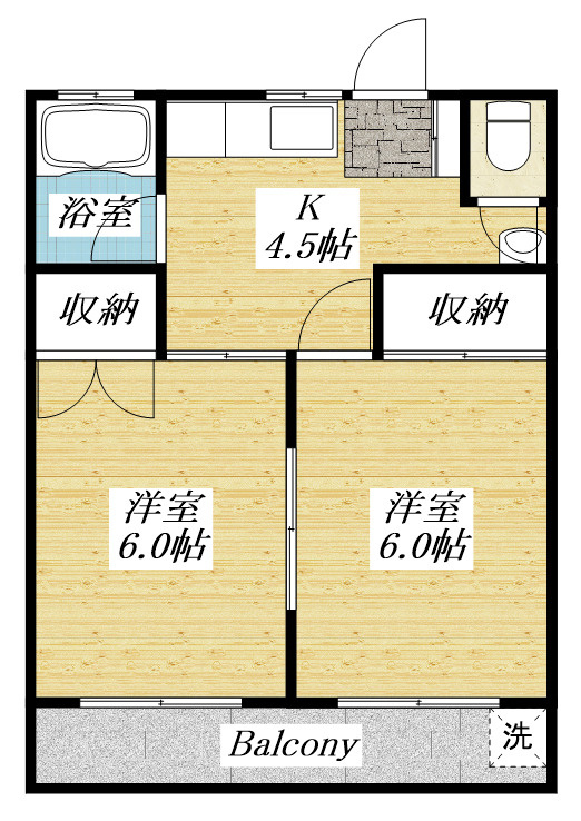 第1スザキハイツの間取り