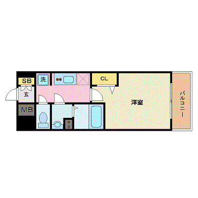 プレサンス広島中央の間取り