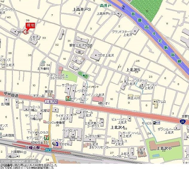 上北沢ＪＡコーポの地図