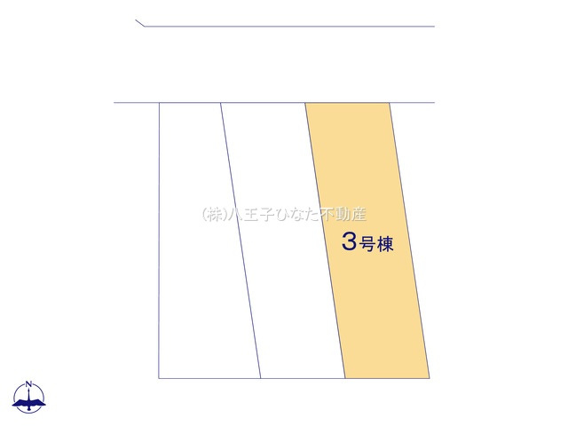 『八王子市新築戸建て』八王子市椚田町593-15【仲介手数料無料】の区画図|～仲介手数料無料☆八王子ひなた不動産～八王子市椚田町　新築戸建て
